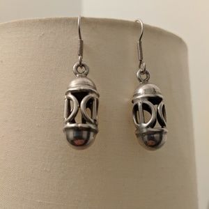 Solid silver pendant earrings
